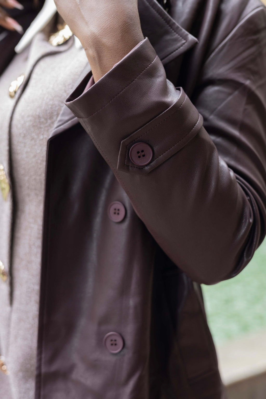 Sienna Leather Trench